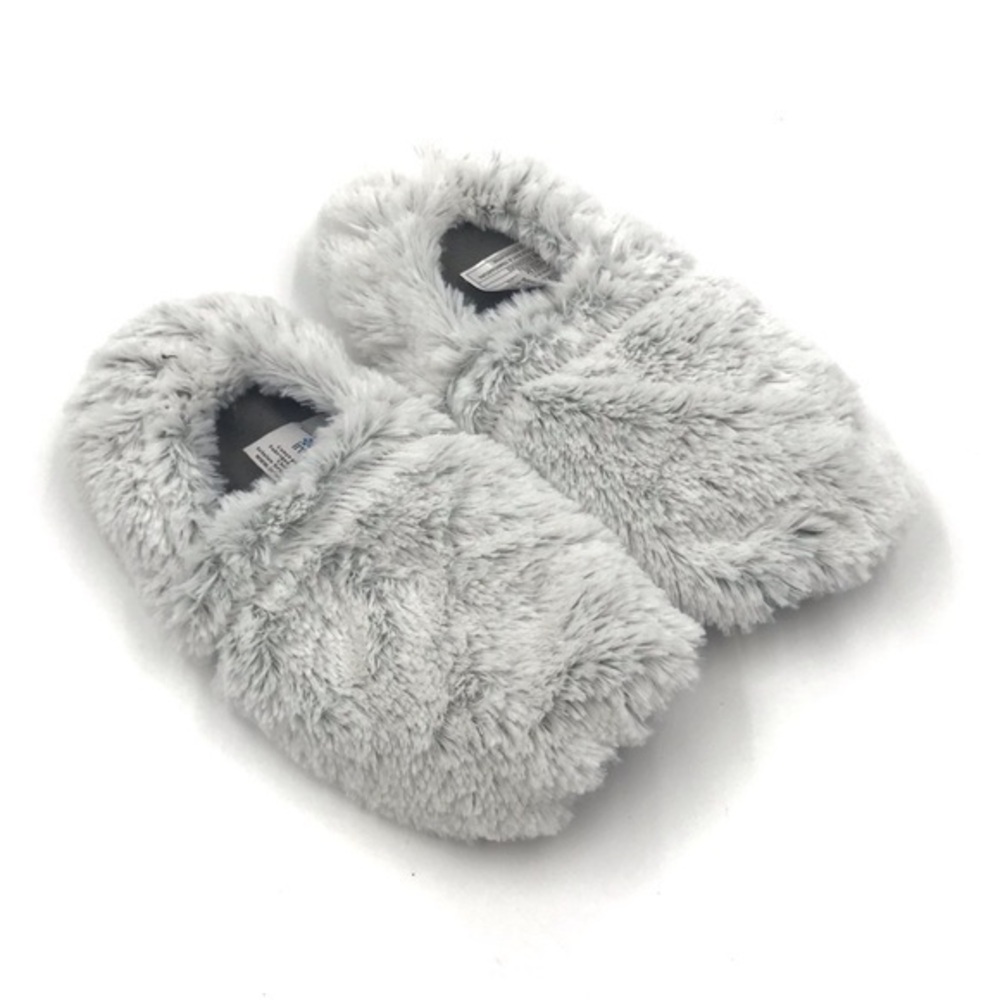 Silver Gray Microwaveable Slippers Size 6-10